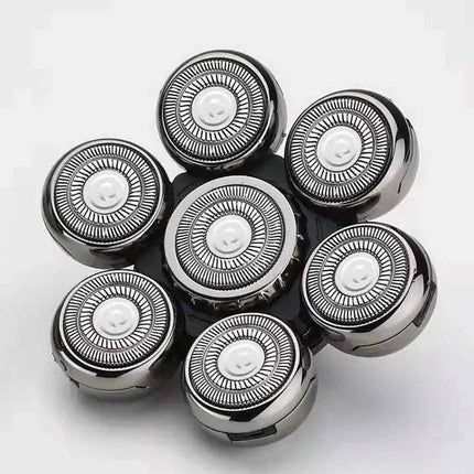 7-Blade Replacement Shaving Heads for Men Electric Razor 7D Floating Washable