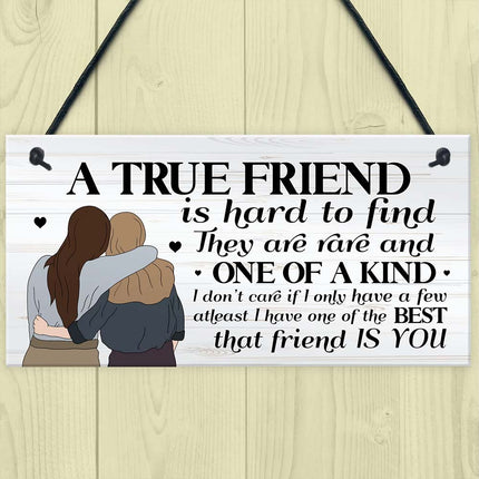 Wooden Friend Gift True Friend Wall Decor for Her Christmas Birthday