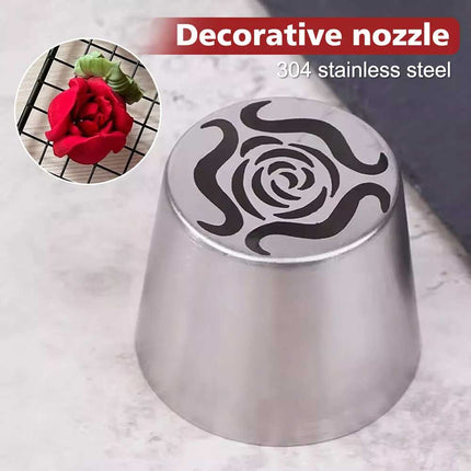 Stainless Steel XL Russian Rosebud Flower Icing Tip Piping Nozzle for DIY