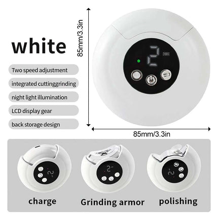Rechargeable Electric Nail Clipper & File Safe Automatic Trimmer Cutter