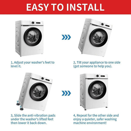 4Pcs Anti-Vibration Washing Machine Support Mat Feet Pads