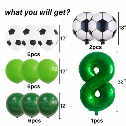 Football Balloon Footballer Birthday Party Sports Decoration Set 21PCS