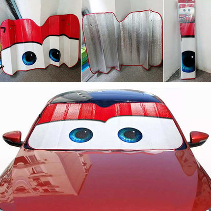 Cartoon Eye Sun Shade for SUV Front Windshield Auto Visor Cover