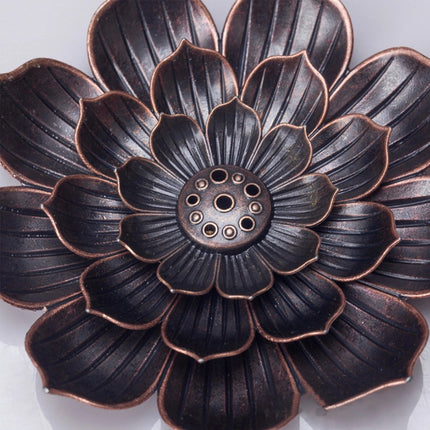 2X Blooming Lotus Incense Holder Ash Catcher for Sticks & Cones