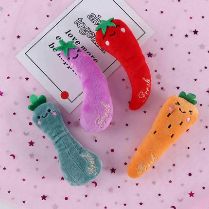 5PCS Catnip Teeth Grinding Toy Set, Funny Interactive Plush Cat Chewing Vocal Toy