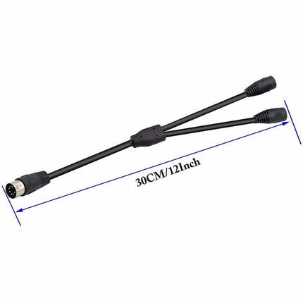 7-Pin Male to Dual 7-Pin Female DIN Y Splitter Stereo Cable