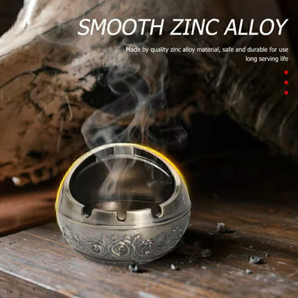 Decorative Lid Ashtray 8CM – Cigarette Holder for Car & Home
