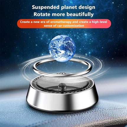 Solar Powered Car Air Freshener - Automatic Spinning Aromatherapy Decor, No Batteries Needed