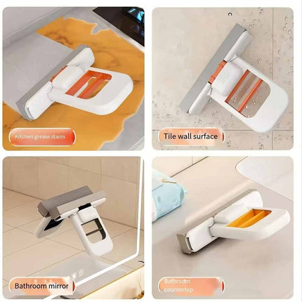 2PCS Mini Self-Squeezing Sponge Mop for Kitchen Bathroom & Desktop Cleaning
