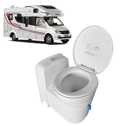 3J-W5000 RV Toilet: Compact 17.2L Tank with Rotating Bowl for Space Saving & Easy Cleaning