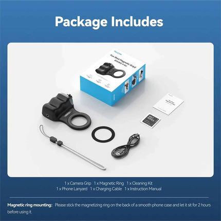 Magnetic Phone Camera Grip with Remote Handle & Phone Holder
