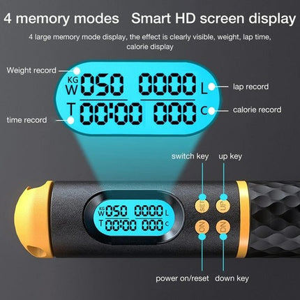2 in 1 Jump Rope with Digital Counter & Calorie Count – Cordless Skipping Rope