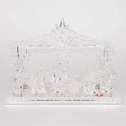 Light Up Nativity Scene Christmas Ornament Music Centerpiece Figures
