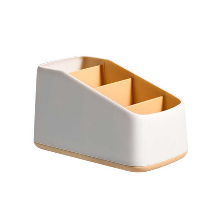 3 Grid Desktop TV Remote Control Holder Storage Box - Table Organizer Tidy Case for Living Room