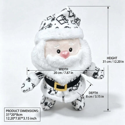 DIY Paintable Santa Claus Plush Toy Blank for Christmas Crafts