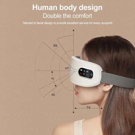 Heated Eye Massager with Bluetooth Music Relax Reduce Eye Strain
