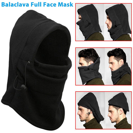Winter Ski Warm Hood, Double Layer Thick Fleece Windproof Cap