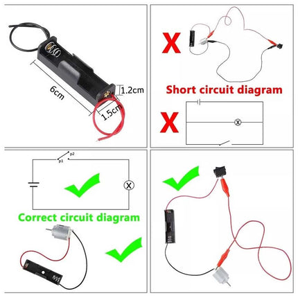 Electric Circuit Motor Kit, Science Experiment Educational STEM Toy