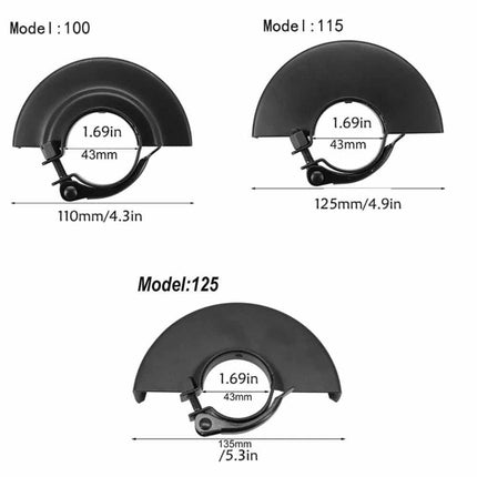 Thickened Angle Grinder Safety Guard Dust Cover 42 x 125/135mm