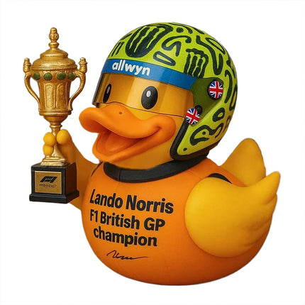Lando Norris 2025 British GP Champ Funny Duck Ornament