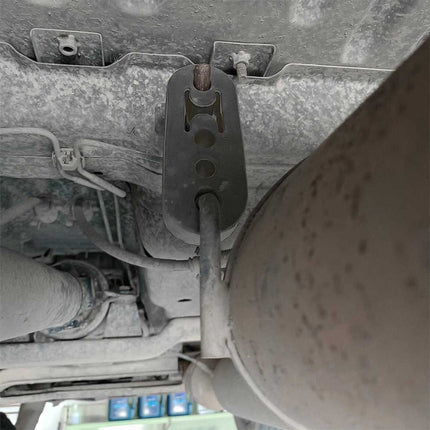 Universal Heavy Duty Exhaust Hanger Kit - 4PCS Black Rubber Pipe Mount Brackets for Car