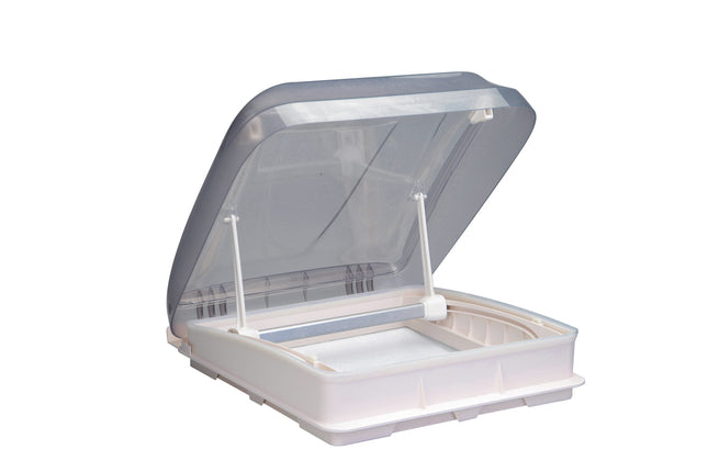 400mm x 400mm Roof Hatch with Skylight | Built-In Blind & LED Light for Caravan, Motorhome, RV