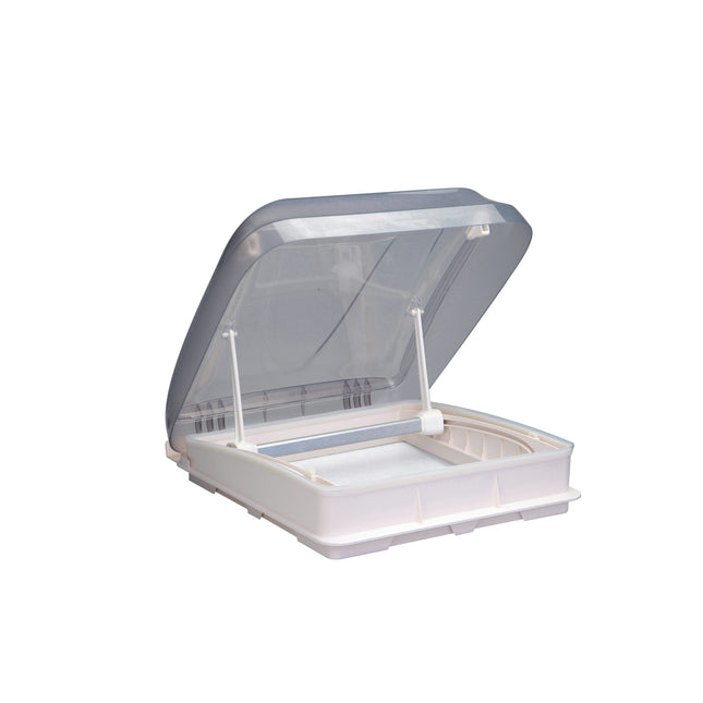 400mm x 400mm Roof Hatch with Skylight | Built-In Blind & LED Light for Caravan, Motorhome, RV