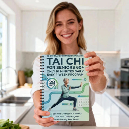 Tai Chi Practice Book for Seniors & Beginners Spiral-Bound Daily Exercises