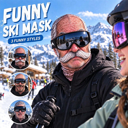3D Funny Face Ski Mask Balaclava for Motorcycle Cycling Winter Cover