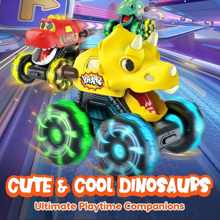 Light Up Dino Monster Truck – Press & Go Toddler Toy Car