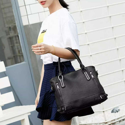 PU Leather Shoulder Tote Bag, Crossbody Purse for Women
