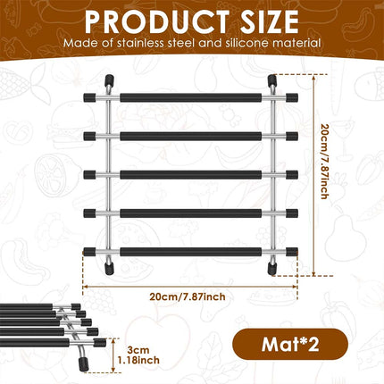 Stainless Steel Kitchen Trivet, Hot Pot Pan Stand Rack