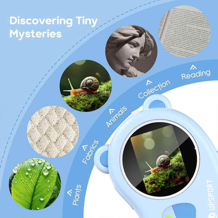 2-in-1 Portable Kids 1000X Microscope & 2" HD Video Camera