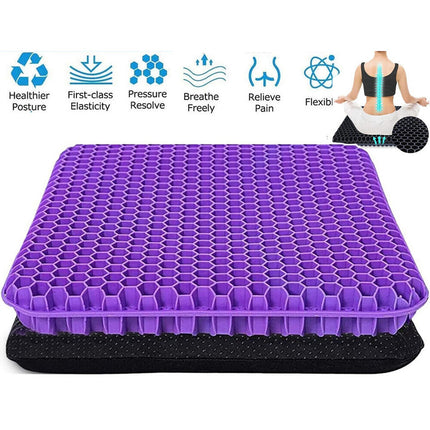 Extra-Thick Orthopedic Gel Seat Cushion for Office & Car