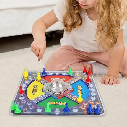 Pop & Hop Ludo Board Game 2-4 Players Classic Dice Family Game for Kids
