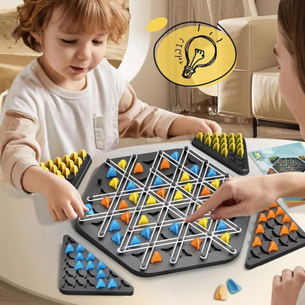 Chain Triangle Chess Game – Rubber Band Triggle Toy for Kids & Adults