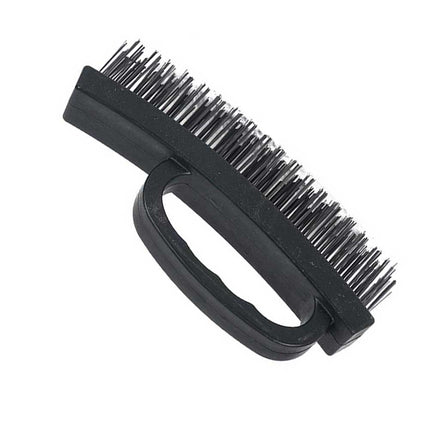Hand Wire Brush with D Handle for Rust, Paint, and Dirt Removal - BBQ & Metal Cleaning Tool