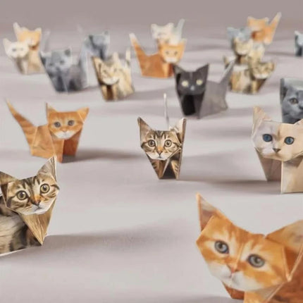 DIY Origami Paper Cats & Dogs 50 Sheets Fold Cute Animal Figures