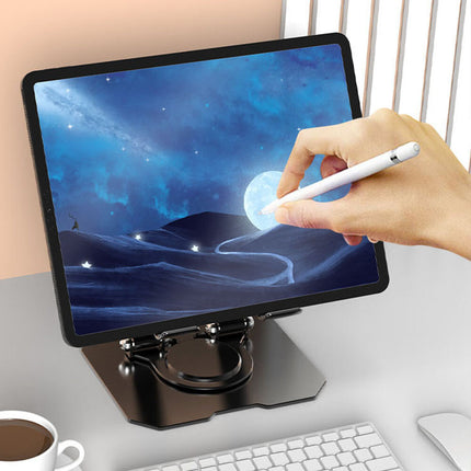 Portable Metal Desktop Swivel Stand for Tablet & Laptop, iPad Pro/Air