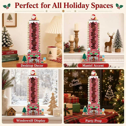 24-Day Xmas Countdown Santa Chimney Calendar Christmas Puzzle Toy