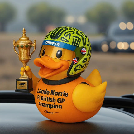 Lando Norris 2025 British GP Champ Funny Duck Ornament