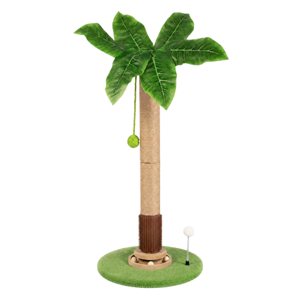 Pawz Cat Scratching Post 77cm Palm Tree Cat Scratcher Balls Sisal Green-2109794018702528520