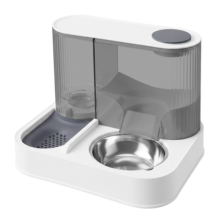 PaWz Automatic Cat Feeder Gravity Food and Water Dispenser for Home Travel White-2109799598678282249