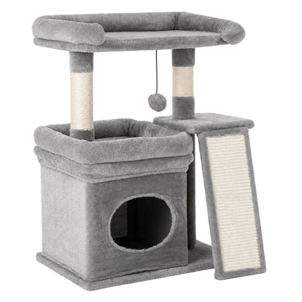Pawz Cat Tree Tower Large Perch Condo Sisal Scratcher for Indoor Felines Grey-2109794022993301512