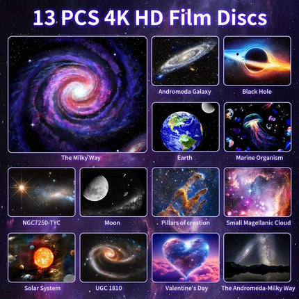 13-in-1 Planetarium Galaxy Projector LED Space Mood Lamp for Kids & Adults