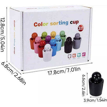 Color Sorting Cups Matching Game Creative Early Educational Party Toy