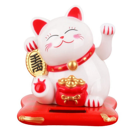 Solar powered Wealth Cat Cute Wealthy Car Home Decor
