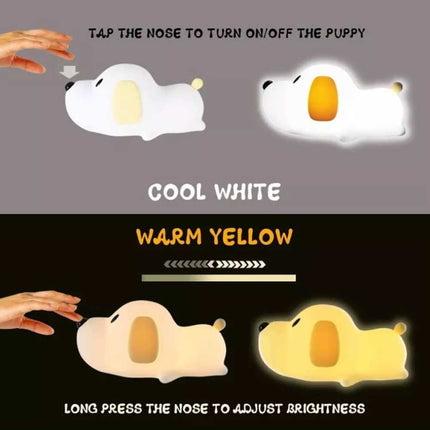 Rechargeable Cute Puppy Touch Night Light for Kids Gift