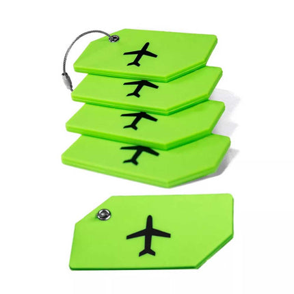 5PCS Silicone Travel Luggage Tags Suitcase ID Address Name Label