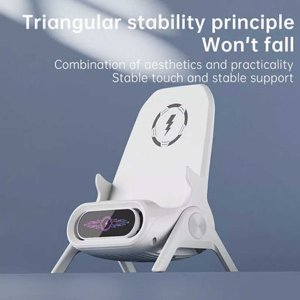 15W Fast Wireless Charger Stand Dock for iPhone Samsung & Android Phones